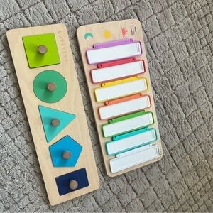 Lovevery Wooden Shape Sorter and Xylophone Set